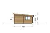 Garagem de madeira pré-fabricada para 2 carros MODERN (44 mm), 6x5 m, 30 m² specification 5