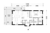 Casa de madeira para habitação INGRID RV (Isolamento térmico PLUS, 44 mm + revestimento), 137 m² specification 1