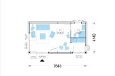 Casa de madeira PREMIUM S (34 mm + revestimento), 7.5x4 m, 30 m² specification 1