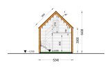Casa de madeira para habitação ALINA RV (Isolamento térmico PLUS, 44 mm + revestimento), 46 m² specification 7