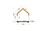 Casa de madeira para habitação ADALINE RV (Isolamento térmico PLUS, 44 mm + revestimento), 42 m² specification 6