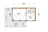 Casa de madeira para habitação ARIELLE RV (Isolamento térmico PLUS, 44 mm + revestimento), 44 m² specification 1