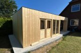 Abrigo de jardim em madeira PREMIUM (Isolamento térmico PLUS, 34 mm + revestimento), 5x3 m, 15 m² com terraço de 9 m² customer 1