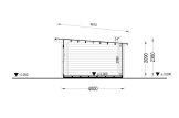 Abrigo de jardim em madeira DREUX F com telhado plano (34 mm), 5x4 m, 18 m² specification 6