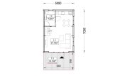 Casa de madeira pré-fabricada KARINA (34 mm + revestimento), 46 m² specification 1