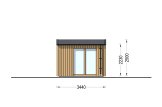 Sauna de madeira SERENE 1 com alpendre (ThermoWood) – 3,3×2,5 m, 6,25 m² specification 2