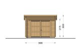 Garagem de madeira pré-fabricada para 1 carro MODERN (34 mm), 3.6x5.4 m, 20 m² specification 2