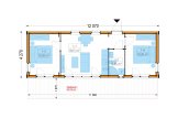 Casa pré-fabricada para habitação ADALINE PV (Isolamento térmico PLUS, 44 mm + revestimento), 42 m² specification 1