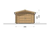 Garagem de madeira pré-fabricada para 1 carro CLASSIC (34 mm), 3.6x5.4 m, 20 m² specification 2
