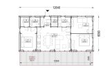 Casa de madeira pré-fabricada NICOLE (44 mm + revestimento), 68 m² specification 1