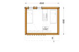 Casa de madeira para habitação SOPHIA RV (Isolamento térmico PLUS, 34 mm + revestimento), 20 m² specification 2