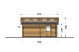 Garagem de madeira pré-fabricada para 1 carro TWIN (44 mm), 4x6 m, 24 m² specification 5