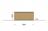 Garagem de madeira pré-fabricada para 1 carro SILVIA F (34 mm + revestimento), 5x6 m, 30 m² specification 4