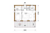 Casa de madeira para habitação ANGELA RV (Isolamento térmico PLUS, 44 mm + revestimento), 43 m² specification 1