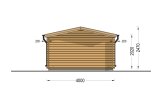 Abrigo de jardim em madeira DREUX (44 mm), 4x3 m, 12 m² specification 4