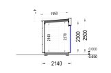 Escritório de jardim PREMIUM (34 mm + revestimento), 2x2 m, 4 m² specification 6