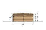 Telheiro para 1 carro em madeira 3x6 m com abrigo (44 mm) 2x6 m specification 5