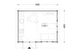 Abrigo de jardim em madeira LILLE (34 mm), 5x4 m, 20 m² specification 1