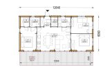 Casa de madeira pré-fabricada NICOLE (Isolamento térmico, 44 mm + revestimento), 68 m² specification 1