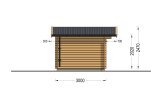 Abrigo de jardim em madeira DREUX (34 mm), 4x3 m, 12 m² specification 3
