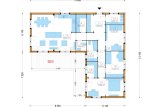 Casa de madeira para habitação PAULA RV (Isolamento térmico PLUS, 44 mm + revestimento), 118 m² specification 1