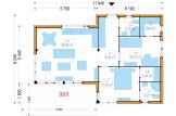 Casa de madeira para habitação MIRABEL RV (Isolamento térmico PLUS, 44 mm + revestimento), 70 m² specification 1