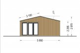 Casa de madeira pré-fabricada MARINA Modern (44 mm + revestimento), 8x6 m, 48 m² specification 3