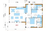 Casa pré-fabricada para habitação MIRABEL PV (Isolamento térmico PLUS, 44 mm + revestimento), 70 m² specification 1