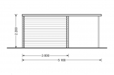 Abrigo de jardim em madeira AIDA PLUS (28 mm), 5x3 m, 9 m² com telheiro de 6.5 m² specification 3