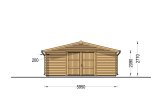 Garagem de madeira pré-fabricada para 1 carro CLASSIC (44 mm), 6x6 m, 36 m² specification 2
