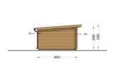 Abrigo de jardim em madeira DREUX F com telhado plano (34 mm), 5x4 m, 18 m² specification 3