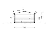 Garagem de madeira pré-fabricada para 1 carro CLASSIC S (44 mm), 5x6 m, 30 m² specification 6