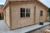 Garagem de madeira pré-fabricada para 2 carros ALTERNATIVE (44 mm), 6x6 m, 36 m² customer 1