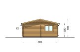 Garagem de madeira pré-fabricada para 2 carros ALTERNATIVE (44 mm), 6x6 m, 36 m² specification 5