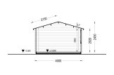 Abrigo de jardim em madeira DREUX (34 mm), 4x4 m, 16 m² specification 6