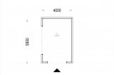 Garagem de madeira pré-fabricada para 1 carro SILVIA F (34 mm + revestimento), 4x6 m, 24 m² specification 1