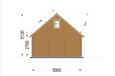 Casa de madeira pré-fabricada LIVINGTON S (Isolamento térmico, 44+44 mm), 50 m² specification 5