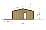 Casa de madeira pré-fabricada ANGELA (Isolamento térmico, 44 mm + revestimento), 50 m² specification 3