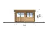Abrigo de jardim em madeira LILLE F com telhado plano (44 mm), 4x3 m, 12 m² specification 2