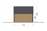 Casa de madeira pré-fabricada ALINA (Isolamento térmico, 34 mm + revestimento), 46 m² specification 4