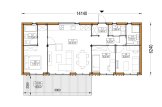 Casa de madeira para habitação BELLA 3 RV (Isolamento térmico PLUS, 44 mm + revestimento), 75 m² specification 1