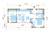 Casa pré-fabricada para habitação LUCIA 2 PV (Isolamento térmico PLUS, 44 mm + revestimento), 50 m² specification 1