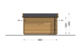 Abrigo de jardim em madeira DREUX F com telhado plano (34 mm), 4x3 m, 12 m² specification 4