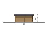 Garagem de madeira pré-fabricada para 1 carro CLASSIC (34 mm), 4x6 m, 24 m² specification 5