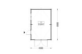 Garagem de madeira pré-fabricada para 1 carro CLASSIC (34 mm), 4x6 m, 24 m² specification 1