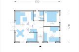 Casa de madeira pré-fabricada GRETA S (44 mm + revestimento), 48 m² specification 1