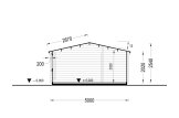 Casa de madeira pré-fabricada NINA (34 mm), 5x5 m, 25 m² specification 6