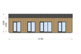 Casa de madeira para habitação NICOLE RV (Isolamento térmico PLUS, 44 mm + revestimento), 67 m² specification 2