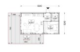 Casa de madeira para habitação MILANA RV (Isolamento térmico PLUS, 44 mm + revestimento), 41 m² specification 1