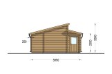 Garagem de madeira pré-fabricada para 2 carros TWIN DUO (44 mm), 8x6 m, 48 m² specification 5